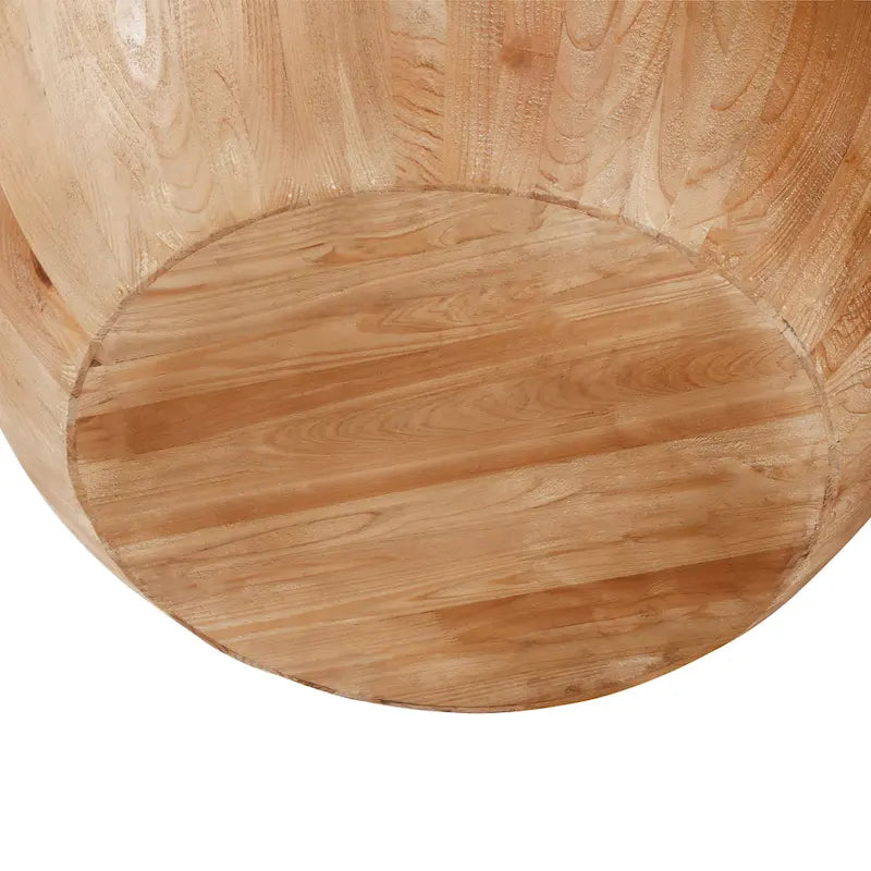 35.43Vintage Style Bucket Shaped Coffee Table for Living Room