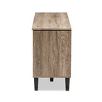 Contemporary Light Brown Wood 4-Drawer 55-Inch TV Stand by Baxton Studio
