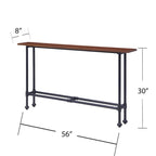 SEI Furniture Northrup Black/Espresso Console Table