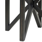 Sleek Glass Coffee Table with Solid Wood Base
