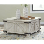 Signature Design by Ashley Carynhurst Cocktail Table with Storage - 36W x 36D x 18H