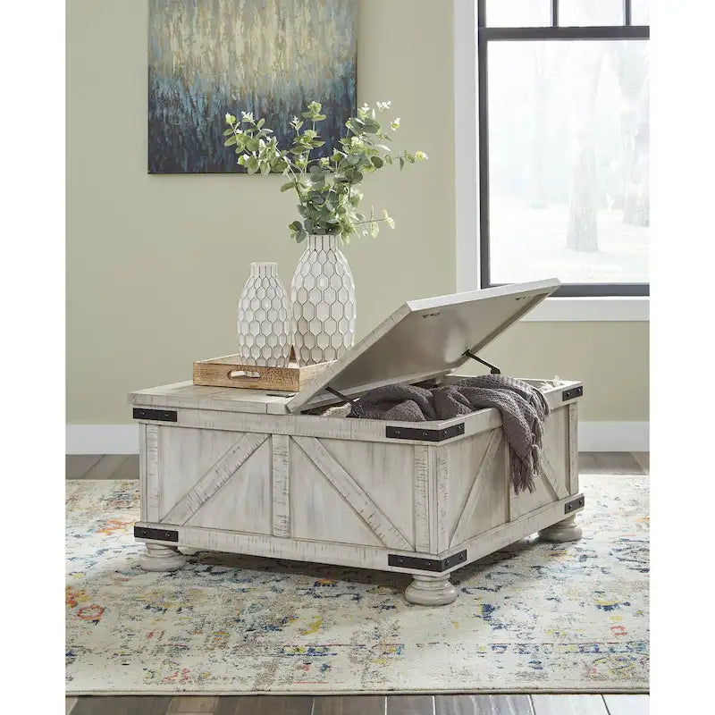 Signature Design by Ashley Carynhurst Cocktail Table with Storage - 36W x 36D x 18H