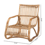 Blanca Modern Bohemian Natural Rattan Accent Chair