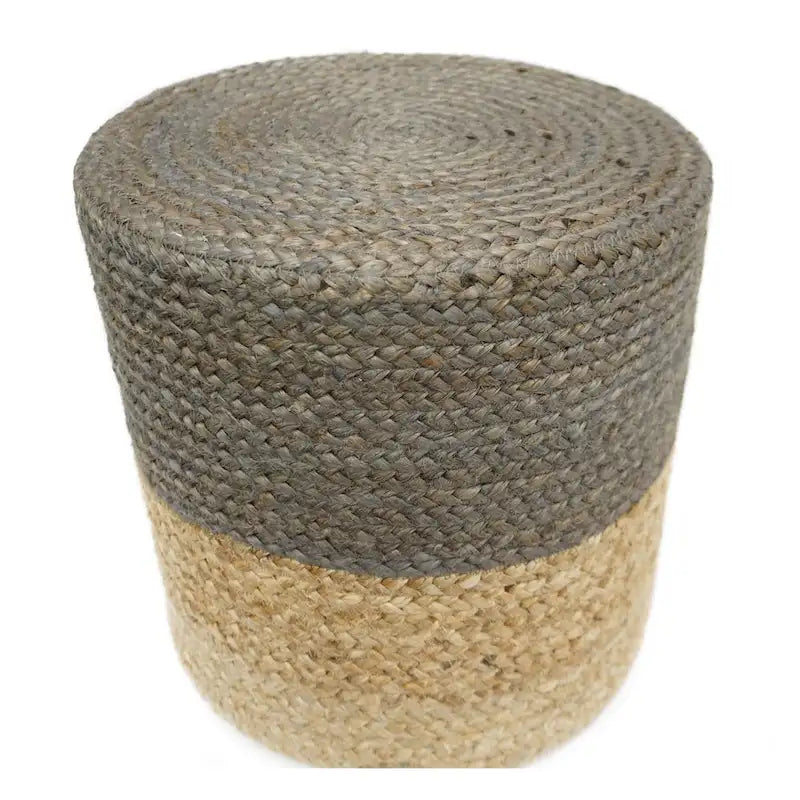 Home&Manor Handcrafted Markovich Jute Pouf
