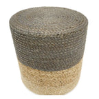Home&Manor Handcrafted Markovich Jute Pouf