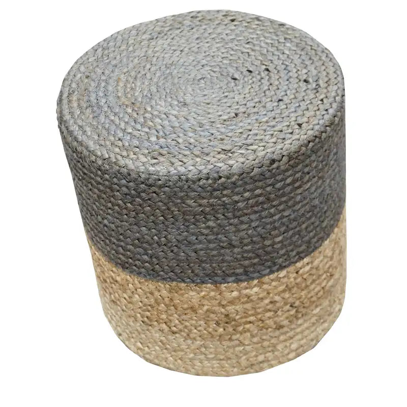 Home&Manor Handcrafted Markovich Jute Pouf