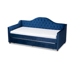 Copper Grove Koziatyn Contemporary Velvet Daybed with Trundle