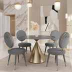 Morden Fort Modern Luxury 5- Piece Round Dining Table and Chair Set
