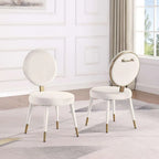Morden Fort Modern Luxury 5- Piece Round Dining Table and Chair Set