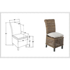 Natural Rattan Cushioned Dining Chairs (Set Of 2) by East at Main