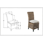 Natural Rattan Cushioned Dining Chairs (Set Of 2) by East at Main