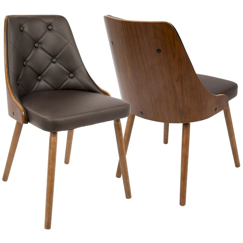 Carson Carrington Arvika Mid-century Modern Walnut Wood Dining Chair - N/A