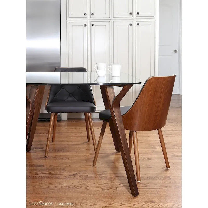 Carson Carrington Arvika Mid-century Modern Walnut Wood Dining Chair - N/A