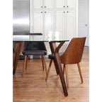 Carson Carrington Arvika Mid-century Modern Walnut Wood Dining Chair - N/A