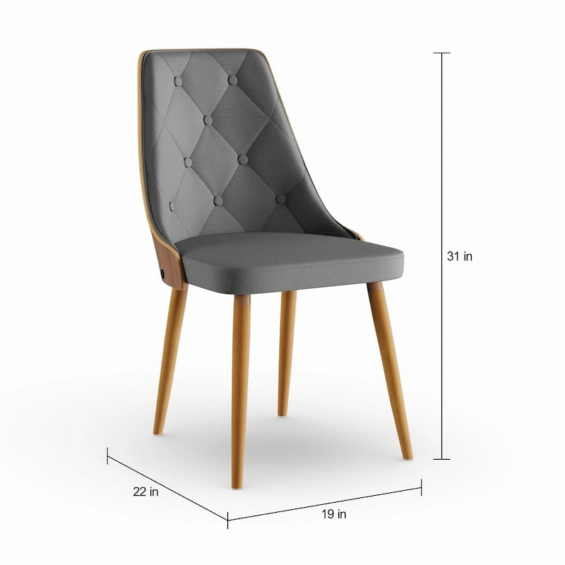Carson Carrington Arvika Mid-century Modern Walnut Wood Dining Chair - N/A