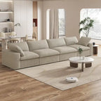 160 Modern Linen Upholstery 4 Piece Sectional Sofa Minimalism Commix Down Filled Modular Couches