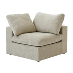 160 Modern Linen Upholstery 4 Piece Sectional Sofa Minimalism Commix Down Filled Modular Couches