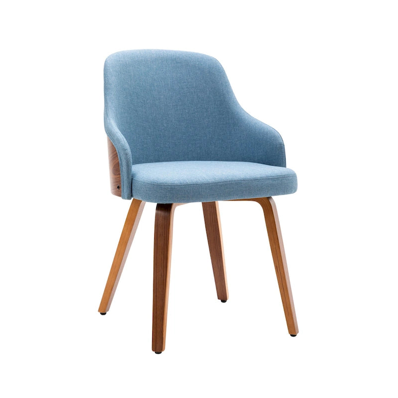 Porthos Home Hye Dining Chairs Set of 2, Fabric Upholstery, Bentwood Legs