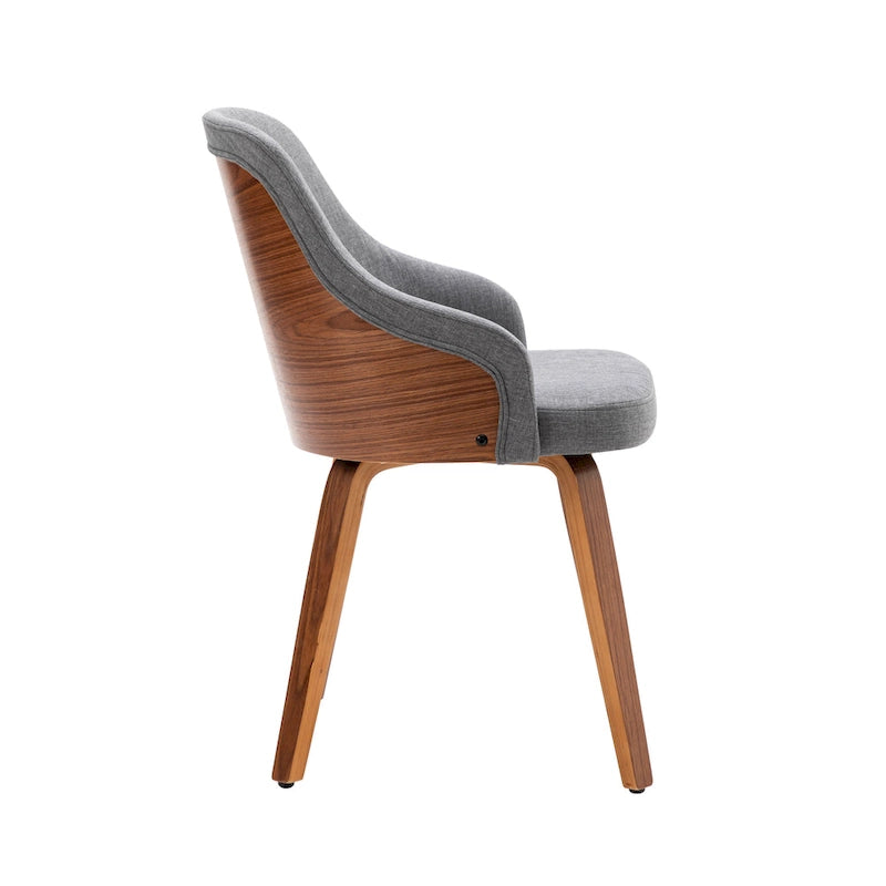 Porthos Home Hye Dining Chairs Set of 2, Fabric Upholstery, Bentwood Legs