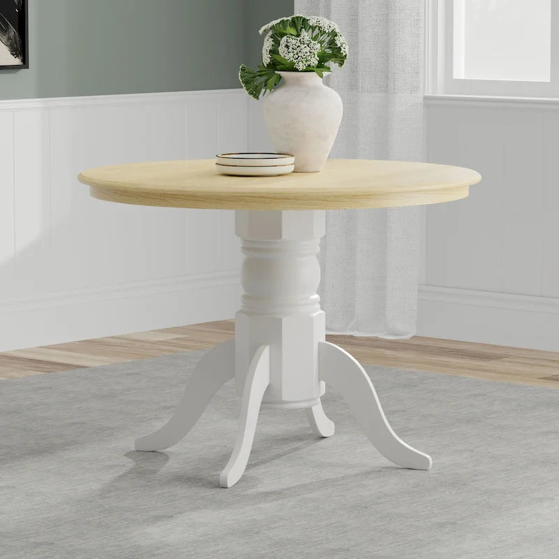 42 Round Wood Pedestal Dining Table