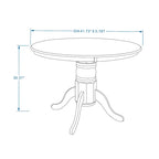 42 Round Wood Pedestal Dining Table