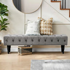 AVAWING Upholstered Tufted Ottoman Bench Accent Entryway Bench