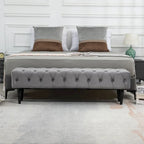 AVAWING Upholstered Tufted Ottoman Bench Accent Entryway Bench