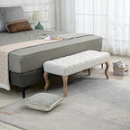 AVAWING Upholstered Tufted Ottoman Bench Accent Entryway Bench