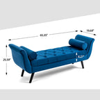 AVAWING Upholstered Tufted Ottoman Bench Accent Entryway Bench