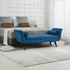 AVAWING Upholstered Tufted Ottoman Bench Accent Entryway Bench