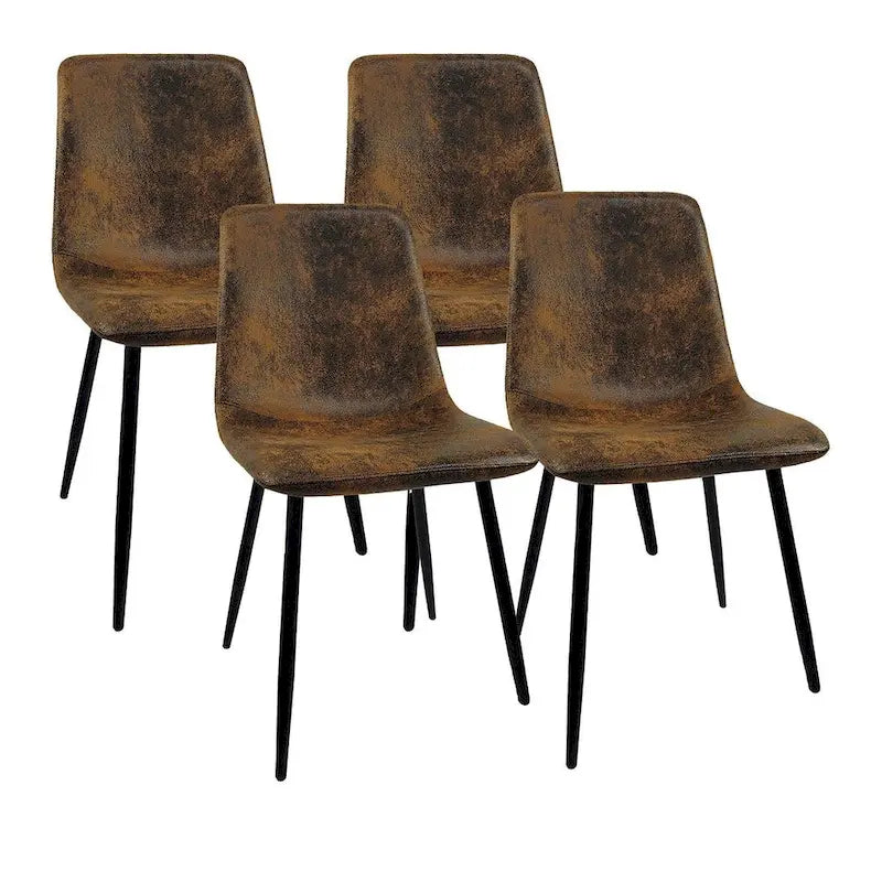 5 Pieces Dining Set, Round Dining Table with 4 Chairs