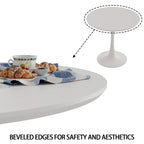 5 Pieces Dining Set, Round Dining Table with 4 Chairs