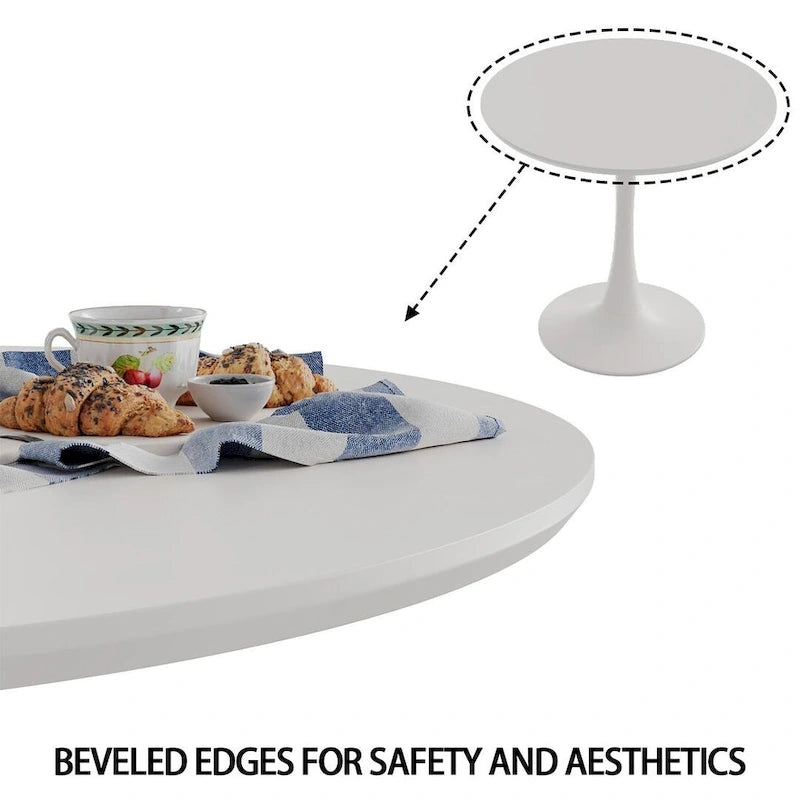 5 Pieces Dining Set, Round Dining Table with 4 Chairs