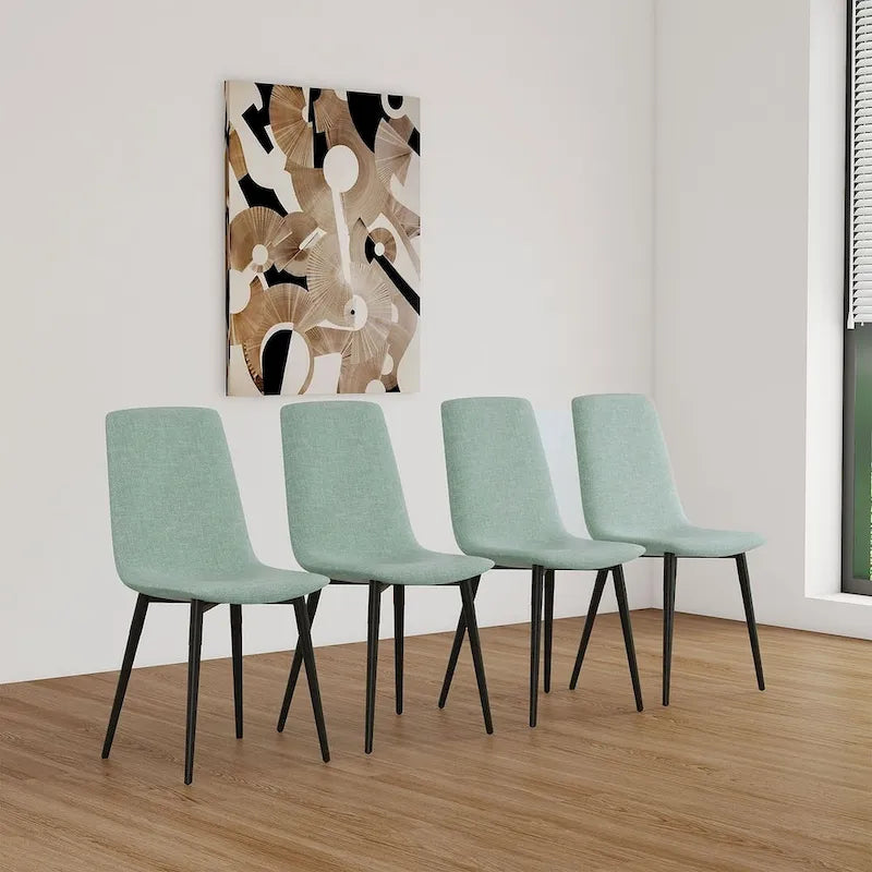 5 Pieces Dining Set, Round Dining Table with 4 Chairs