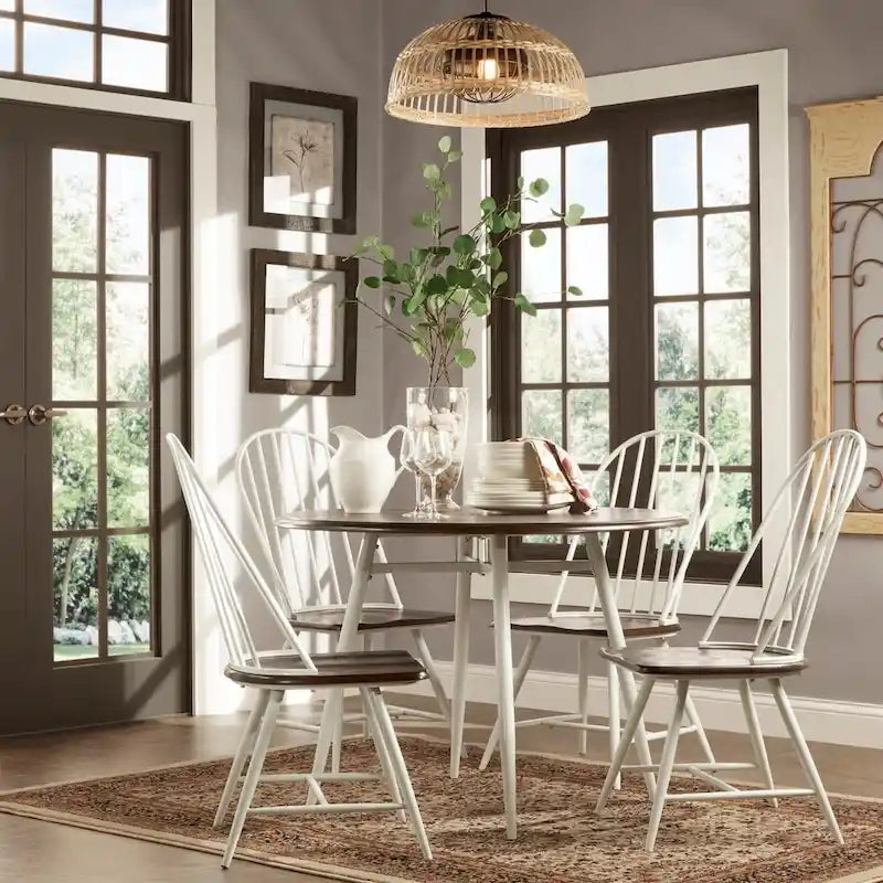 Belita 5-piece Mid-century Two-tone Modern Wood Dining Set iNSPIRE Q Modern