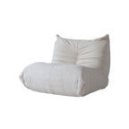 Modern Bean Bag Chair, Teddy Fabric Lounger Chair Lazy Sofa Set