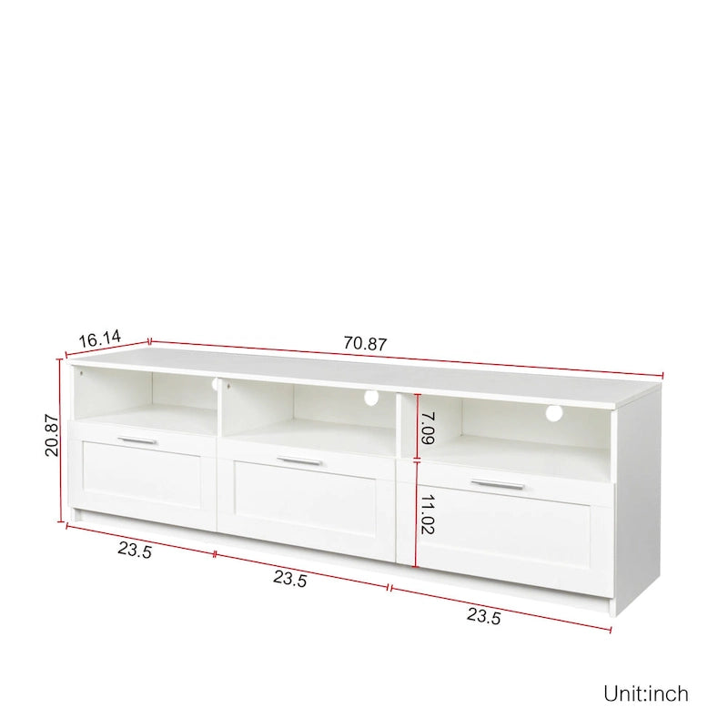 Modern minimalist TV cabinet 80 inch TV stand, open locker Living Room Bedroom