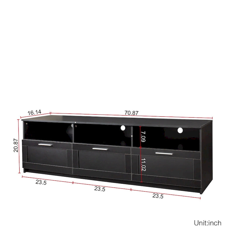 Modern minimalist TV cabinet 80 inch TV stand, open locker Living Room Bedroom