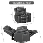 Recliner Rocking Chair With 360 Degree Swivel Recliner