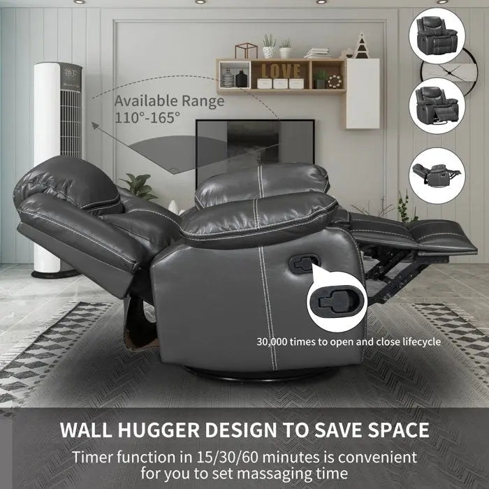 Recliner Rocking Chair With 360 Degree Swivel Recliner