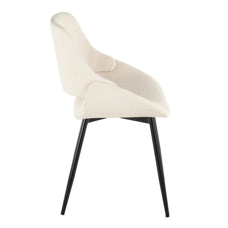Carson Carrington Svellingen Dining Chair with Tapered Metal Legs (Set of 2)