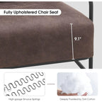 MCombo set of 2 Modern Accent Armchair with Steel Legs, Leathaire fabric HQ102