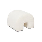 Bridge 16 Boucle Faux Sherpa Upholstered Arched Footstool Ottoman
