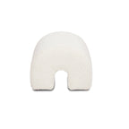 Bridge 16 Boucle Faux Sherpa Upholstered Arched Footstool Ottoman