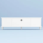 Cabinet Set with Tempered GlassStorage & TV Stand Combo Organization - SideCabinet+TVStand