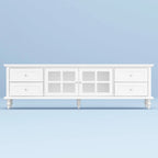 Cabinet Set with Tempered GlassStorage & TV Stand Combo Organization - SideCabinet+TVStand