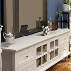 Cabinet Set with Tempered GlassStorage & TV Stand Combo Organization - SideCabinet+TVStand