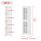 Cabinet Set with Tempered GlassStorage & TV Stand Combo Organization - SideCabinet+TVStand