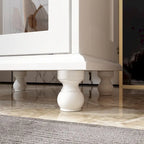 Cabinet Set with Tempered GlassStorage & TV Stand Combo Organization - SideCabinet+TVStand