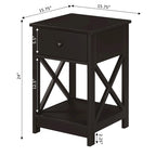 Convenience Concepts Oxford 1 Drawer End Table with Shelf